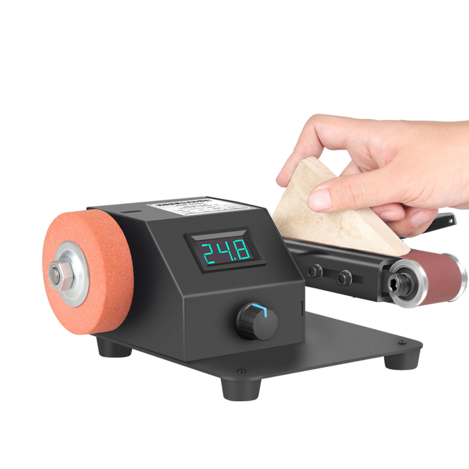 

350W Grinding Machine Mini Belt Sander Electric Polishing Grinding Sander Grinder Small Sand-belt Machine with 10 Sanding Belts