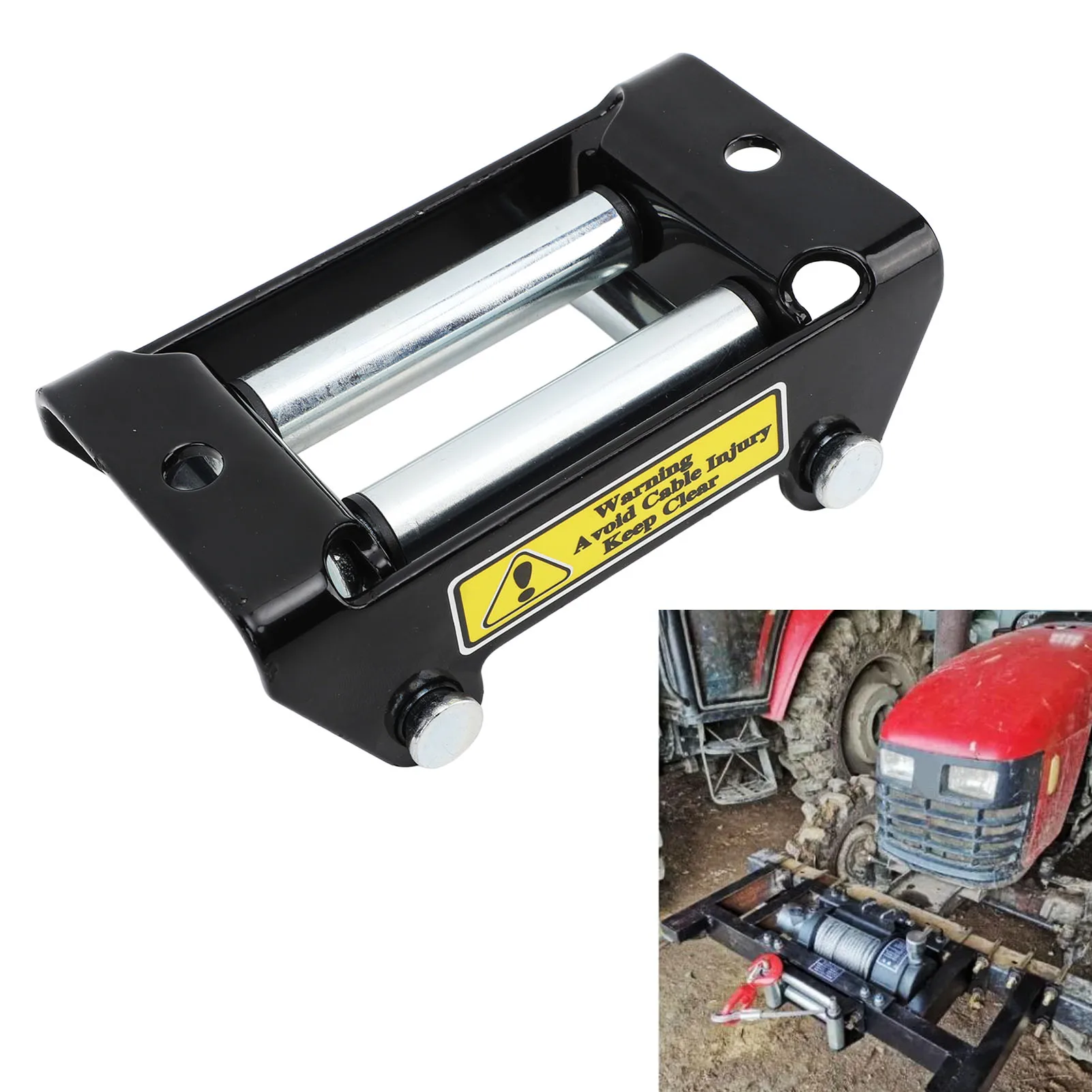 Winch Roller Fairlead 2000LB Load Bearing High Strength Electric Winch Cable Guide Fairlead electric winch