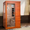 Far Infrared Sauna for Home One Person Wood Sauna 800W/110V Low Emf Dry Saunas Indoor Sauna Room with Tempered Glass Door 6