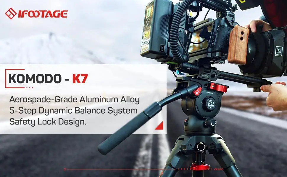 IFOOTAGE Komodo K7 Fluid Head Max Load 7kg Commercial Macro Photography offer Sm