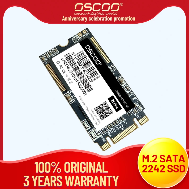 OSCOO 120GB NGFF M.2 Solid State Drive SSD Flash MLC NAND Flash Memory 42mm 2242 