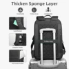 Heroic Knight Waterproof Business Backpack Men Big Capacity 15.6" Laptop Backpack Classic Simple Outdoor Sports Motor&Biker Pack 2
