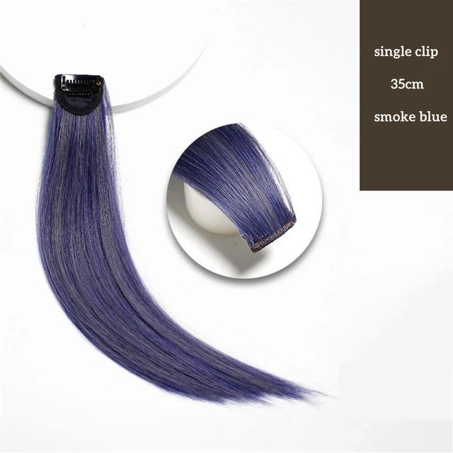 VaaJee Synthetic Clip Wigs Women Heat Resistant Straight Hair Extensions With Clips Multicolor Crochet Braid Hair For Teen Girls A