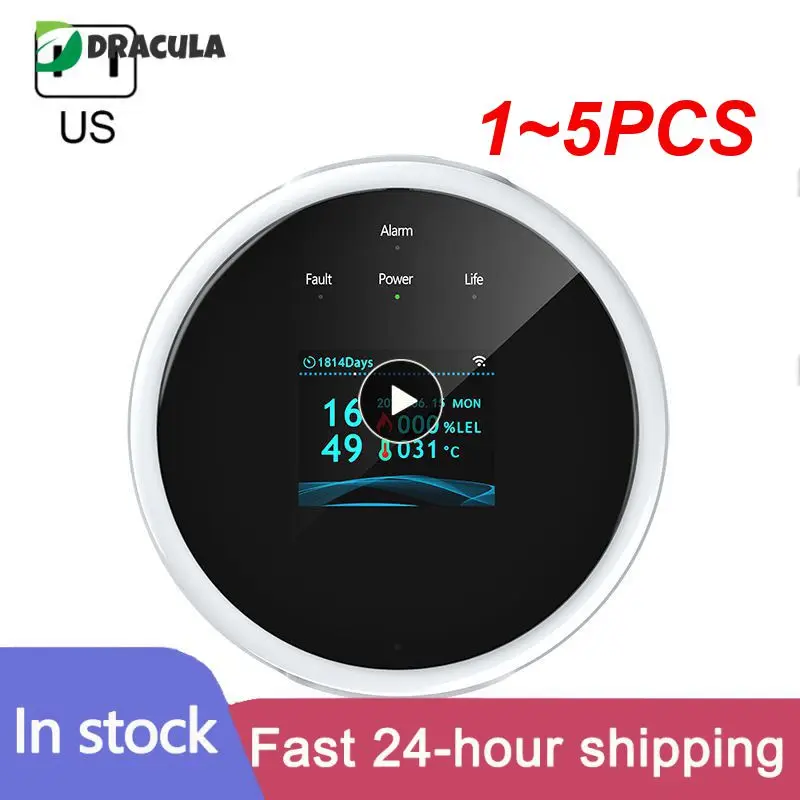 

Беспроводной датчик природного газа, бытовой смарт-детектор утечки сжиженного углеводородного газа, 1 ~ 5 шт.