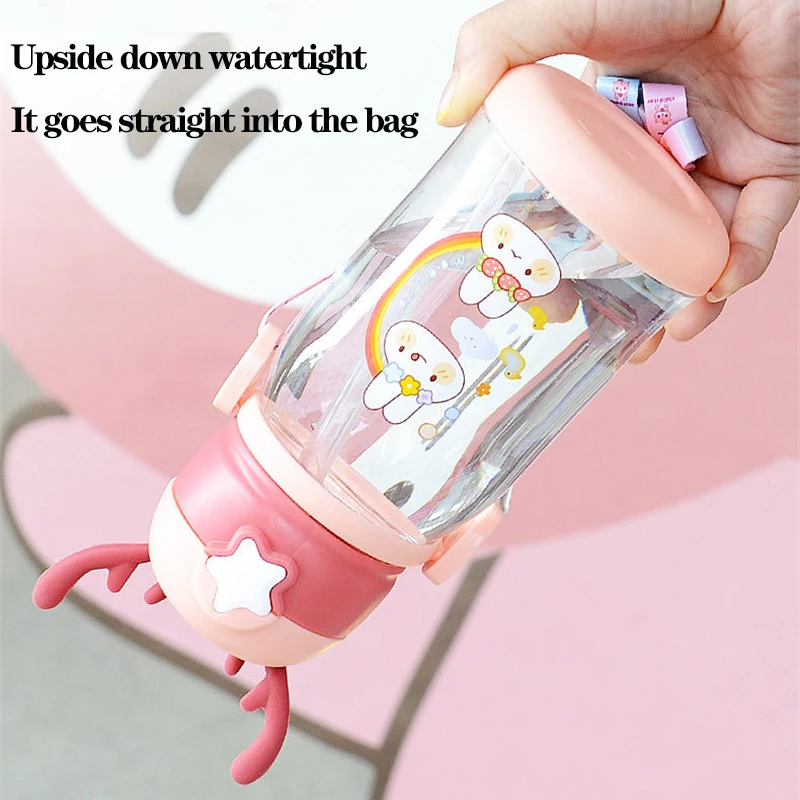 Tumblers 600ml Kids Water Sippy Cup Antler Creative Cartoon Baby Cups With  Straws Leakproof Water Bottles Outdoor Childrens Cup 230925 From Jiu10,  $9.48