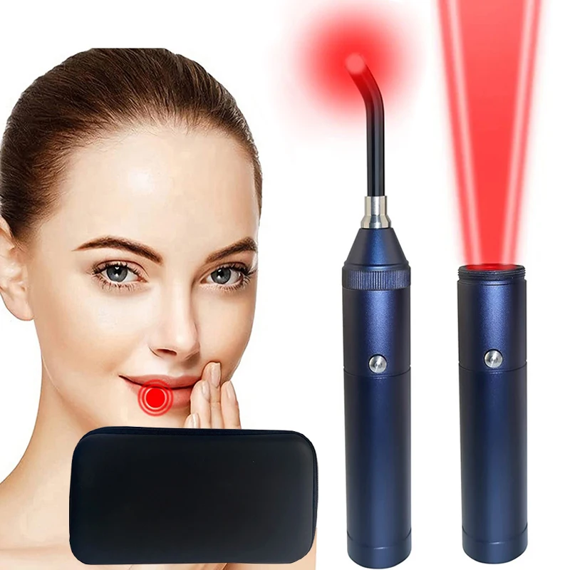 Red Light Therapy Wand Portable Red Light Infrared Therapy Device Handheld Removable Physiotherapy Lip Therapy Oral Physiotherapy Health Pain Relief