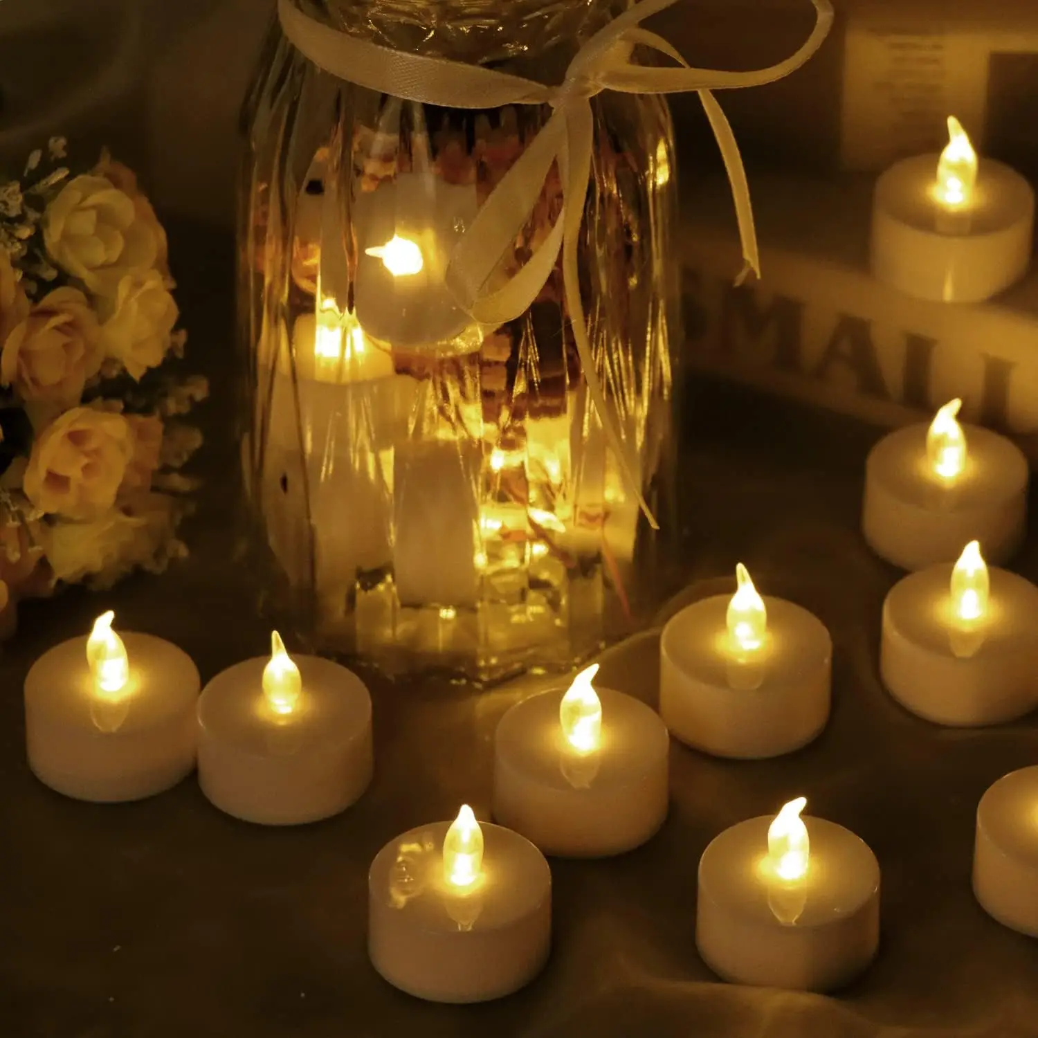 Battery-Powered LED Flickering Candles for a Warm Ambiance, Multipack