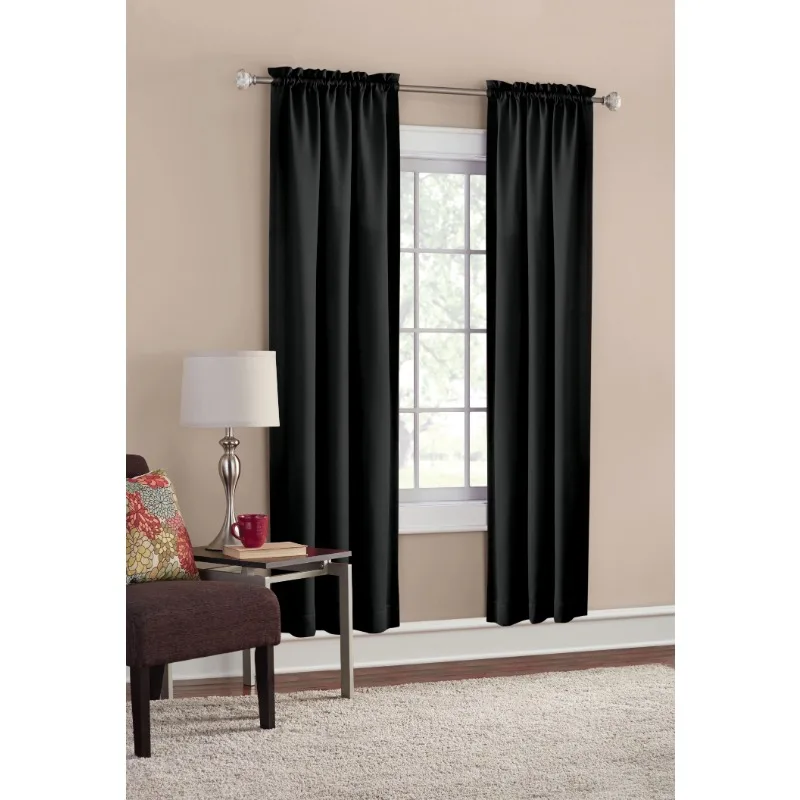 

Blackout Curtain Panel Pair, Set of 2, Black, 30"W x 84"L