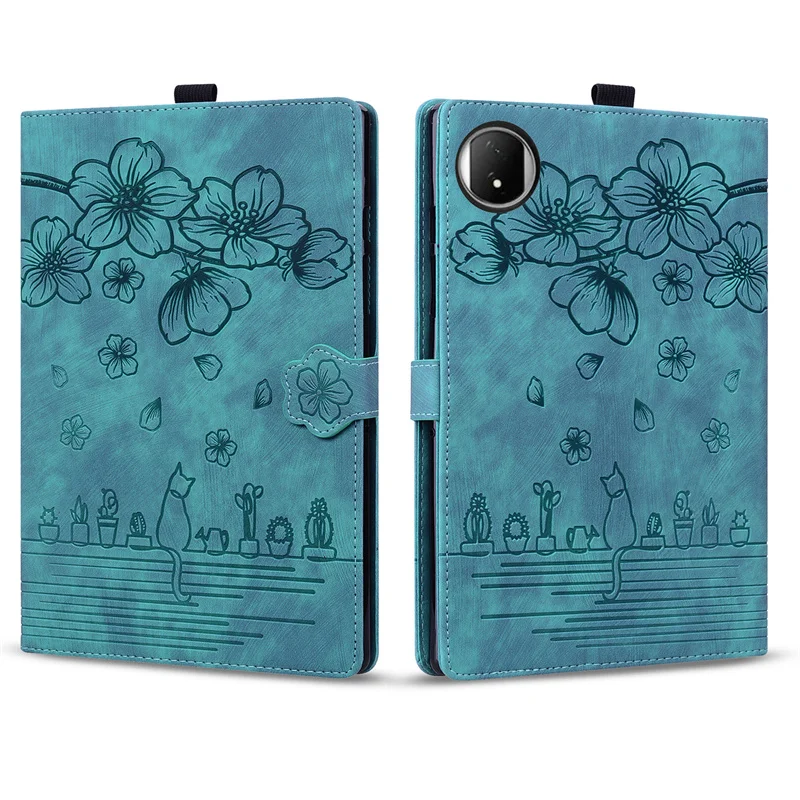 Sakula Flower Cats PU Leather Tablet Cover, Enhanced Protection for 8.7-12.1 inch Tablets