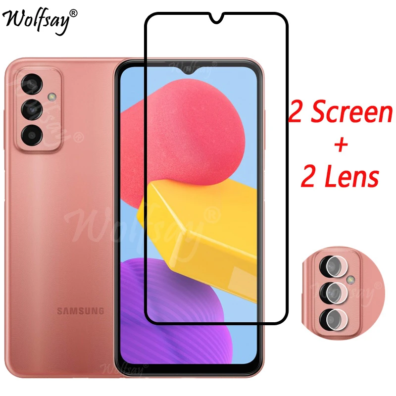 Vetro Temperato A Copertura Totale Per Samsung Galaxy M13 Protezione Dello Schermo Samsung M13 M12 A22 A12 A52 Vetro Della Fotocamera Per Samsung M13 
