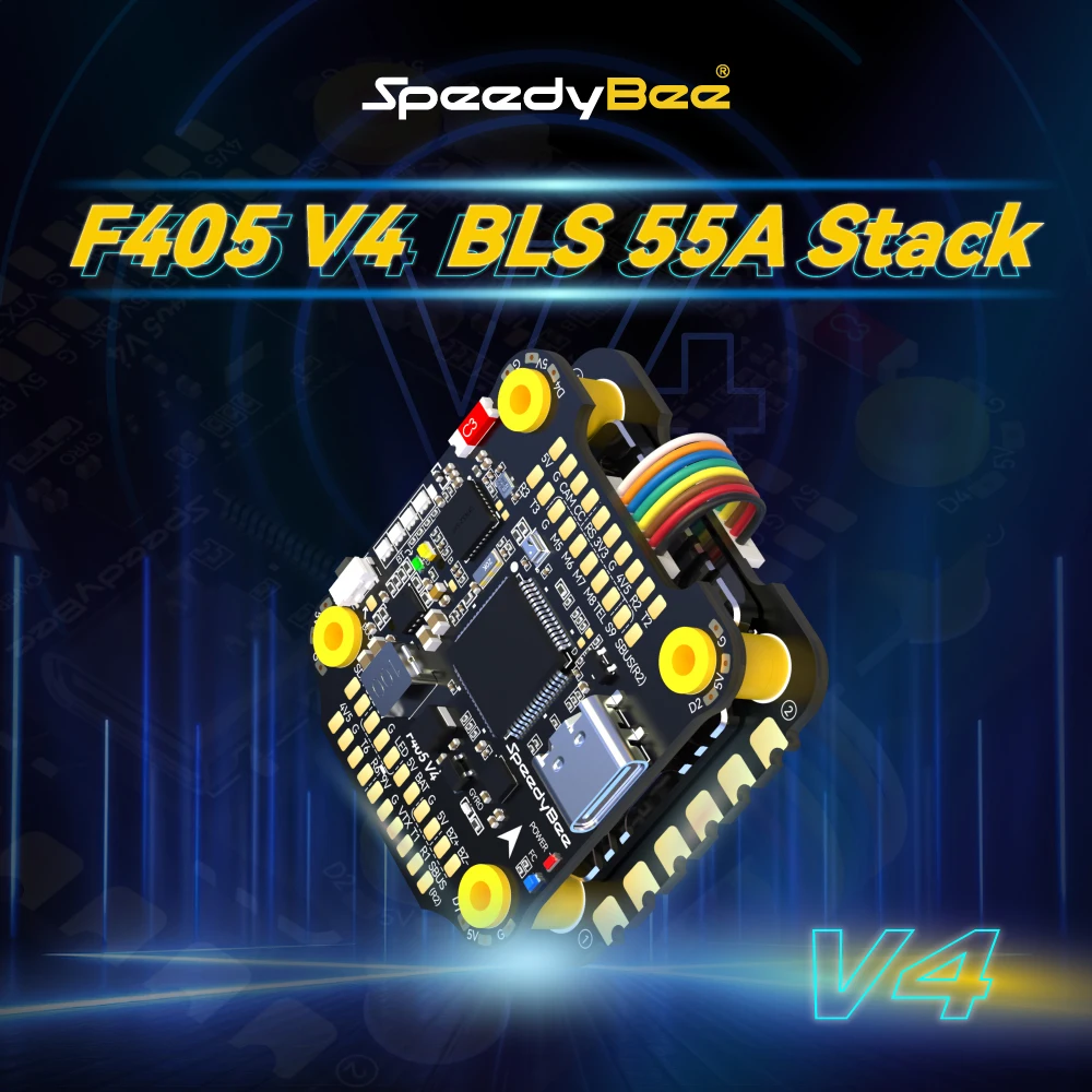 SpeedyBee 스택 F405 V4 BLS 55A 30x30 FC 및 ESC iNAV BF 구성 블랙박스 앱