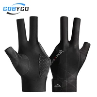 GOBYGO 1Pcs High-elasticity Billiards Gloves Elastic Compression Silicone Anti-slip Show Three Fingers Netted Palm Gloves Unisex