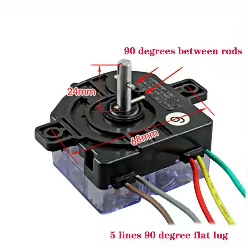 5 Wire 90 Degree Switch Wash Timer Semi-Automatic Double-Cylinder Washing Machine Parts