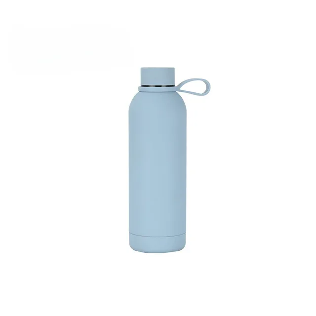 1pc 500ml/17oz 304 Stainless Steel Insulation Cup With Narrow Mouth, Portable Leakproof Sports Water Bottle With Handle Ring 5