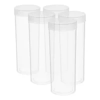 5Pcs Coin Storage Tubes Transparent Plastic Airtight Sealed Lid Holder for Quarters Collecting Coin Organizer Supplies 1