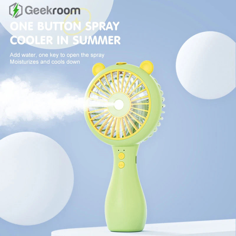 USB Rechargeable Portable Handheld Fan Desktop Mini Fan Dormitory Home Gift Student Outdoor Travel Air Cooler 3 Speed Lazy Fan