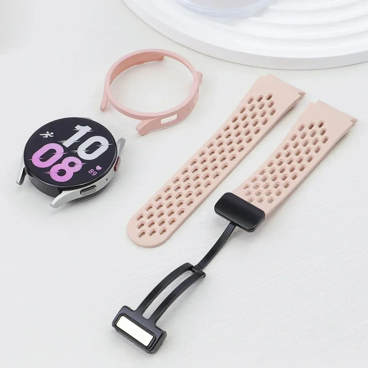 Enhanced PC Case & Silicone Strap with Magnetic Bracelet