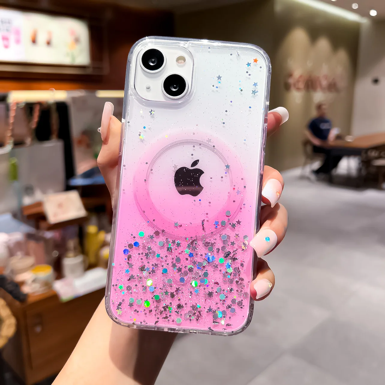 ตัวเลือกสินค้า เคสกลิตเตอร์ไล่สี Magsafe สำหรับ iPhone 17/16/15