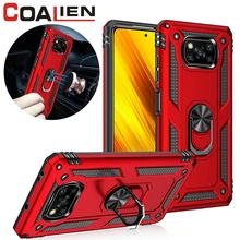 

COALIEN Shockproof Ring Phone Case For Xiaomi POCO X2 F2Pro Anti-Fall Bracket Protection Cover For POCO X3GT NFC Pro F3 M3 M4Pro