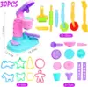 26pcs Ice Cream Machine Clay Mold Tool Set Children Toy Skin Mud Handmade Nontoxic Clay Pretend Play Dough Toys Developmental 6