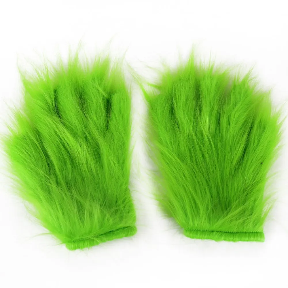 Christmas Green Gloves Fur Cosplay Green Monster Halloween Costume Accessories Christmas New Year Gifts