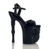 IDEAL MA 20cm Steel Pipe Dance High Heels Skull Sole Stage Model Walk Show Sandals Performance High Heels 4