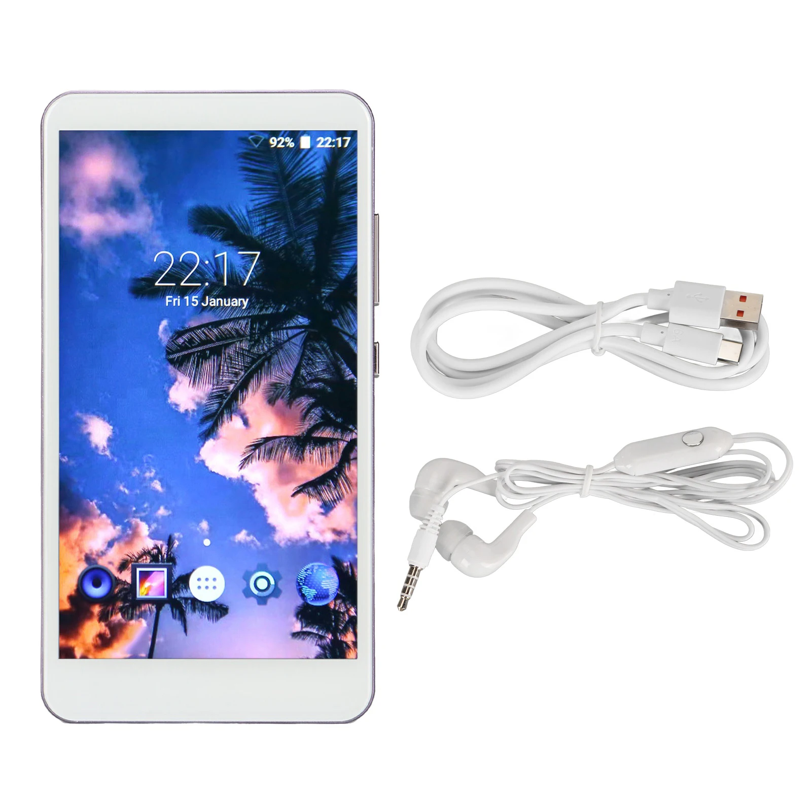 Music Player Noise Reduction MP4 Player 2200mAh 5.0 Inch Full Touch HD Screen Support Photo with Bluetooth and WiFi for Travel