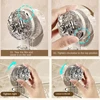 Shower Suction Cup Shelf Basket Light Glacier Pattern One Second Installation bathroom Organizer Storage Rotating to Suck Remove 5