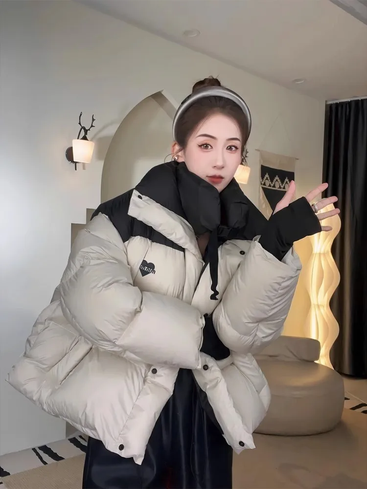 

Women's down jacket 2023 Winter New Korean Fashion Hoodie feather coats 90 White Duck Down Filled puffer jacket y2k Thick Coat