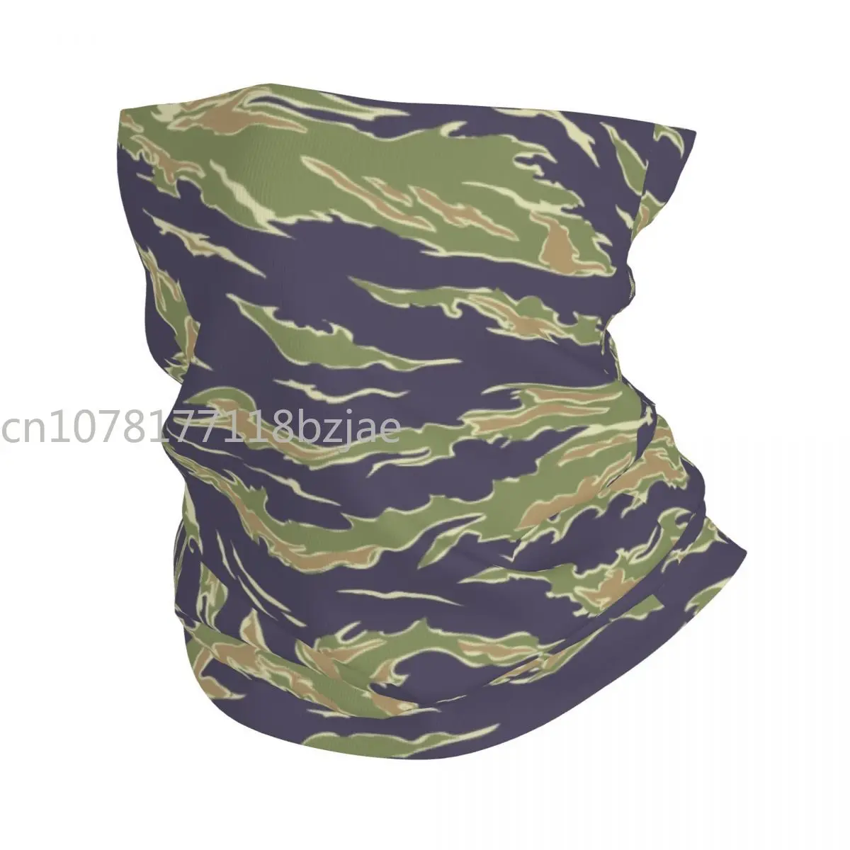 

Tiger Stripe Military Army Camouflage Bandana Neck Warmer Women Men Winter Ski Tube Scarf Gaiter Tactical Camo Face Cover