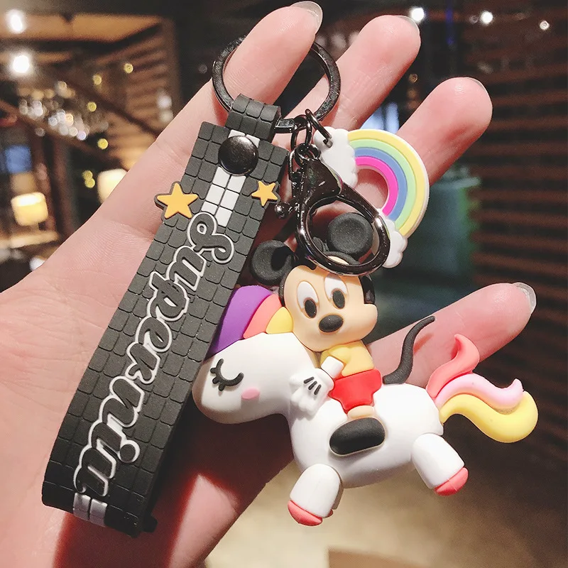 Cartoon Disney Mickey Minnie Mouse Key Chain Bag Couples Car Key