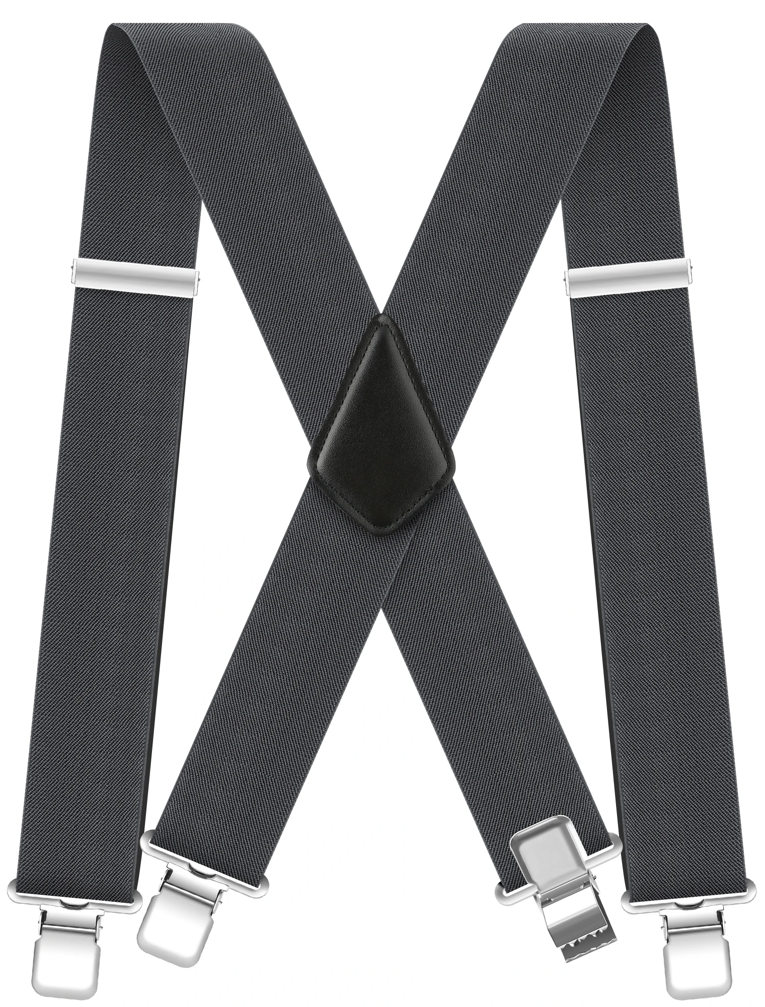 Work Suspenders CLASSIC Mens Heavy-Duty 2-Inch Wide Sturdy Clips X-Back Adjustable Elastic