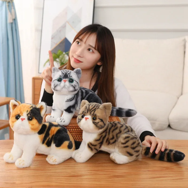 Alien Plush Toy 1pc 26CM Lovely Simulation Cat Peluches Toy Stuffed Soft Pet Cat Dolls Kawaii Animal Plush Toys for Children Kids Birthday Decor