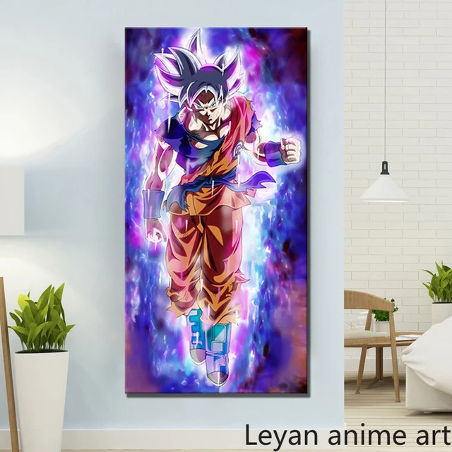 Arte de parede em tela estilo nórdico Dragon Ball Z Goku Anime pôster de  pintura moderna desenho de desenho fotos modulares para quarto de crianças,  Bo946, 8x12inx1pcs