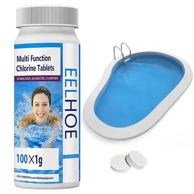 100Db/Dobozos Úszómedence Tisztító Klór Tabletta Többcélú Tabletták Eltávolítása Foltok Háztartási Készletek