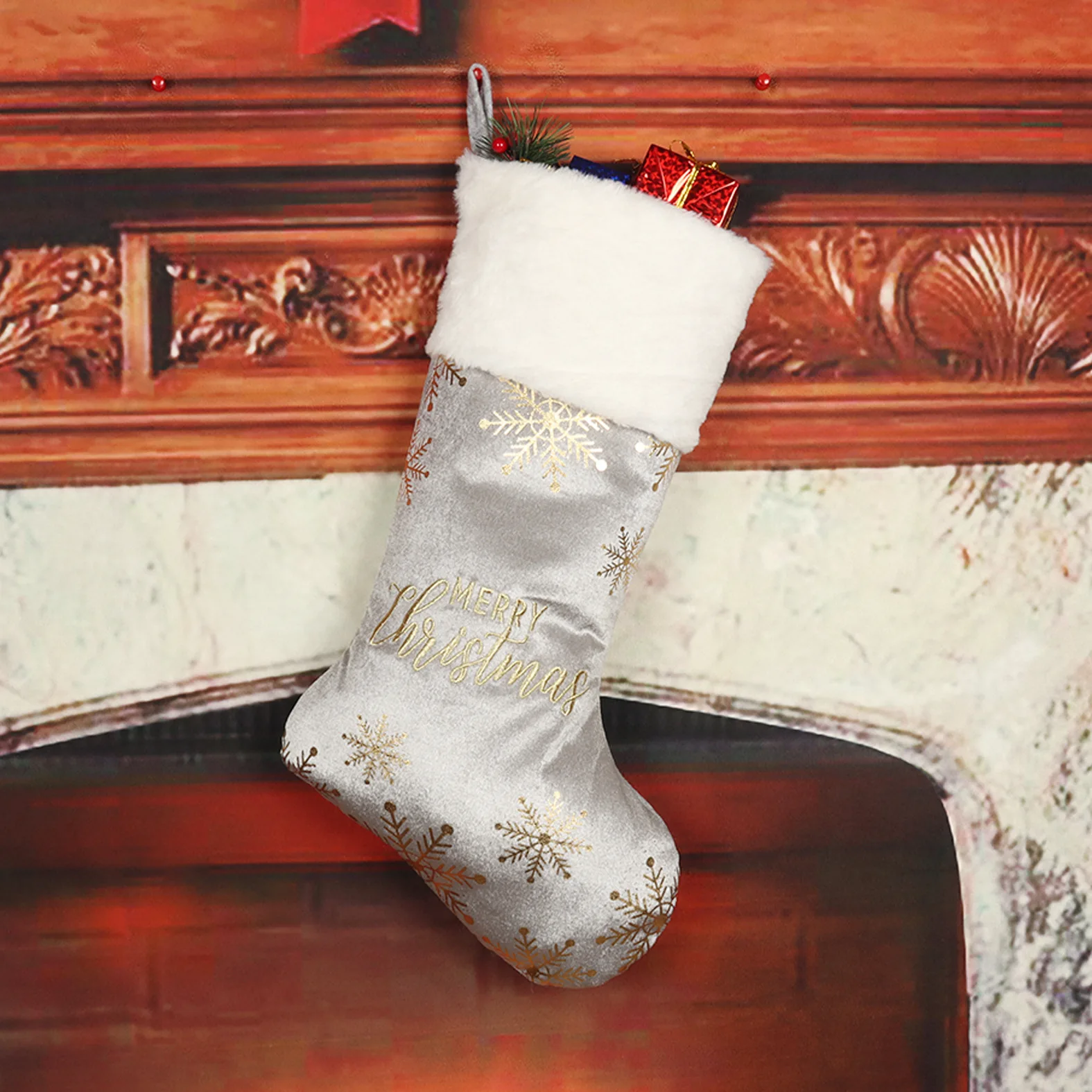 Medias navideñas personalizadas Decoración familiar para árbol de Navidad Medias navideñas de regalo Botas o bolsas Idea de regalo única y personalizada