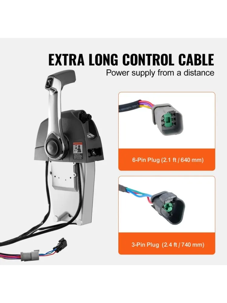 VEVOR Boat Throttle Control, 5006186 Top-Mounted Outboard Remote Control Box for Evinrude Johnson, Marine=