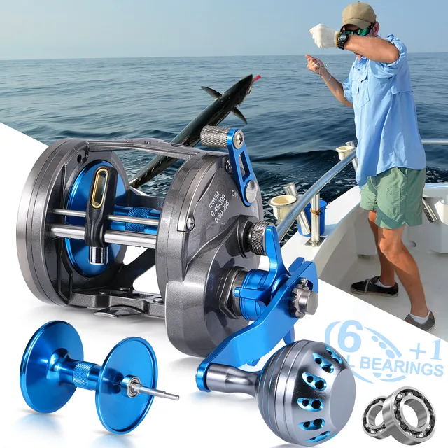 Sougayilang Trolling Reel Saltwater Level Wind Reels 25kg Drag