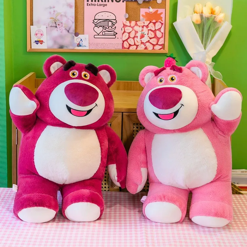MINISO Cartoon Disney Toy Story Lotso Plush Toy Kawaii Strawberry Rose Lots-o-Huggin Bear Soft Stuffed Doll Couple Gift 2