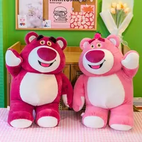 MINISO Cartoon Disney Toy Story Lotso Plush Toy Kawaii Strawberry Rose Lots-o-Huggin Bear Soft Stuffed Doll Couple Gift 2