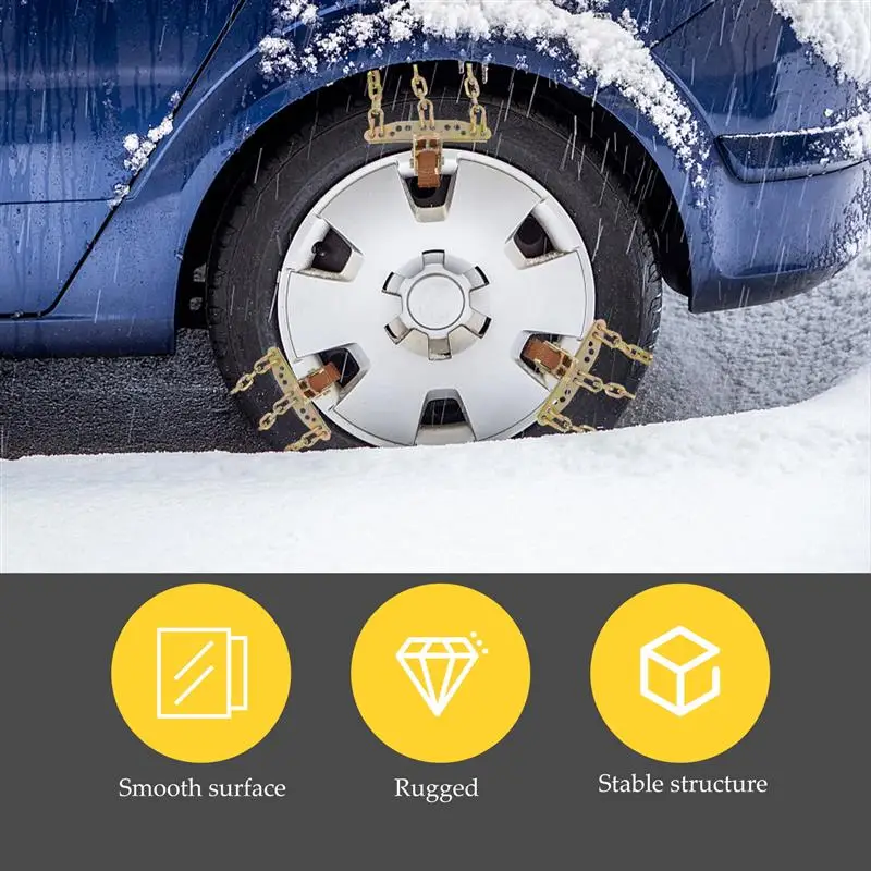 Car Snow Chain Anti Skid Tire Chain For Wheel Winter Driving Safety Parts Accessories