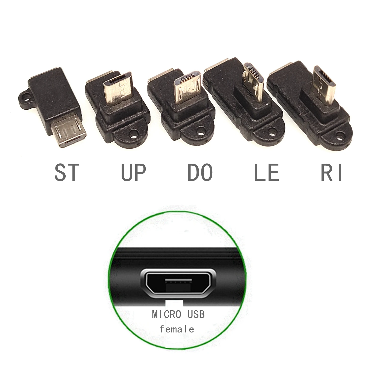 Micro Adaptador do Usb para o Micro Usb Fêmea ao Conector Masculino da Conversão Transferência dos Dados do Apoio