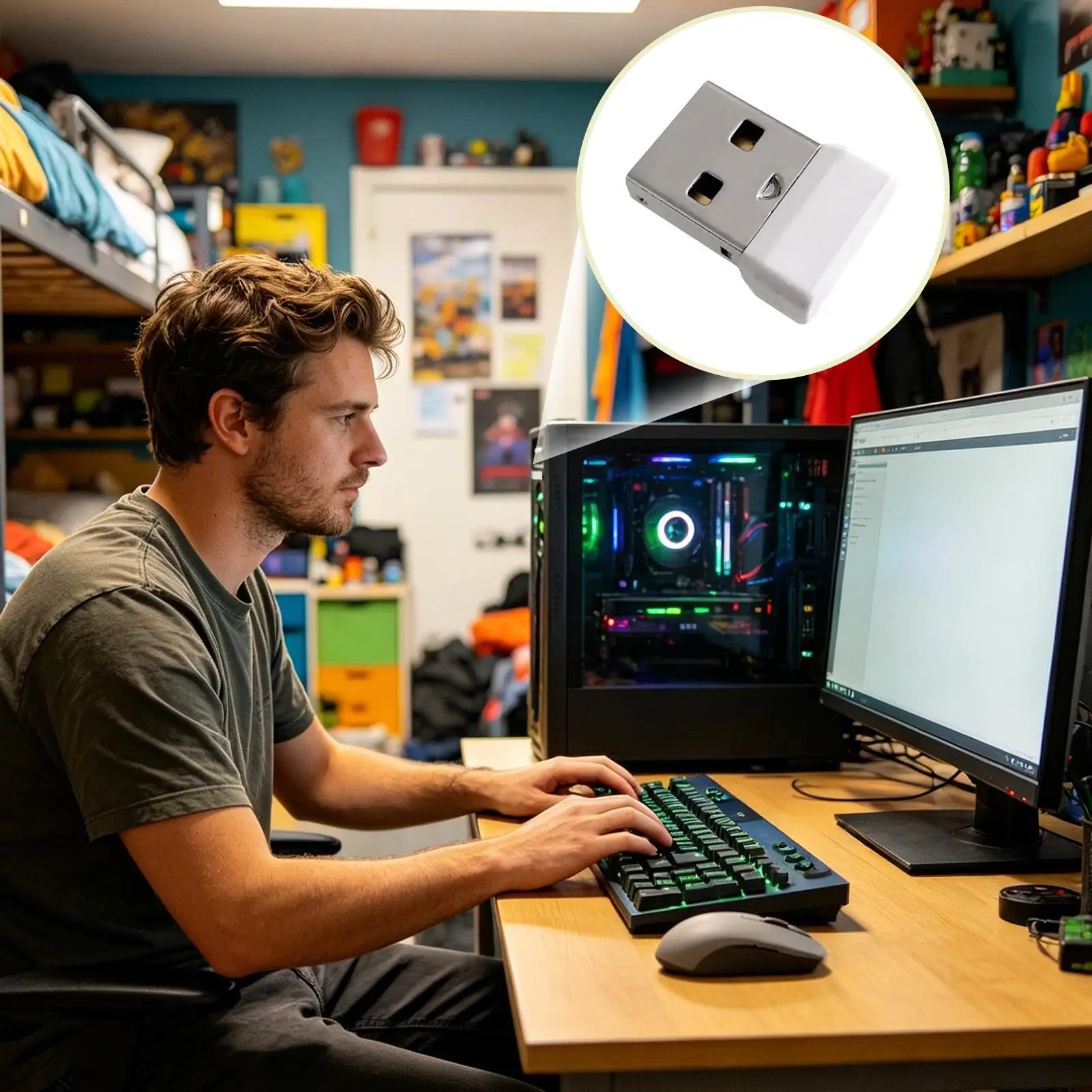 Logitech G304X / G705 / PRO 2 LIGHTSPEED / G309 LIGHTSPEED 범용 키보드 USB 수신기 무선 범용 휴대용