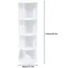4-Layer Rotating Bookshelf Bookcase,360° Freestanding Storage Shelf Display Rack Bookcases Furniture 5