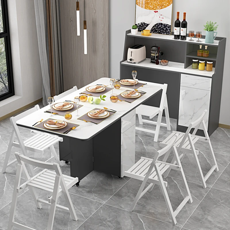 

Шкаф-сервант с каменной пластиной, складной столик, настенный шкаф «Все в одном» для столовой, шкаф для хранения, шкаф, чайный шкаф 8g128