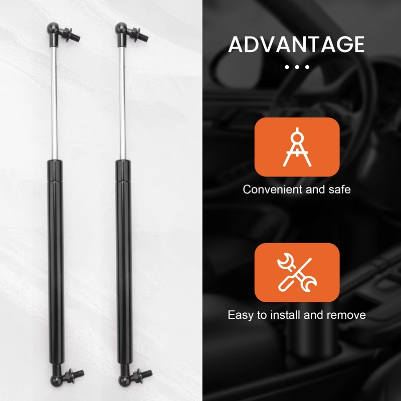 2Pcs Bonnet Hood Lift Supports Shock Gas Struts For Nissan Patrol Y61 Y62 1997- Steel 41Cm