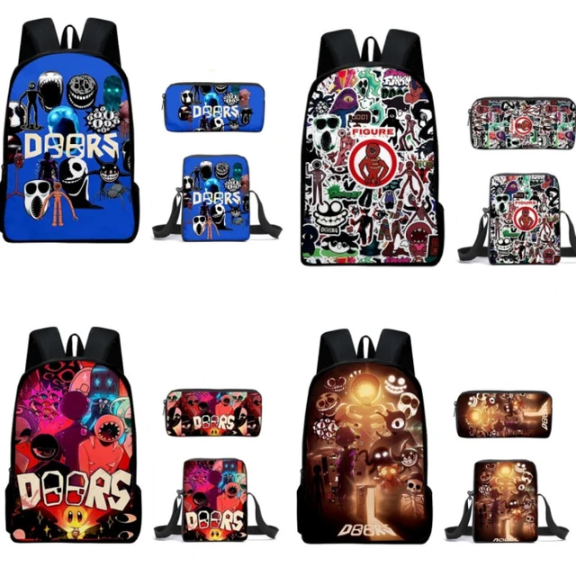 Doors Roblox Surrounding Primary and Secondary School Students Schoolbag  Printing USB Charging Backpack Large-capacity Canvas - AliExpress