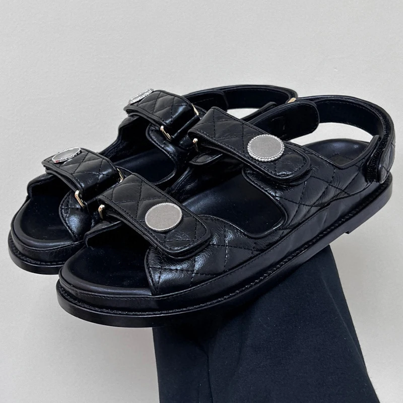 

Sandal Women Summer 2023 New Genuine Leather Upper Platform Design Open Toe Female Shoes Fashion Versatile Fairy Shoes 35-41
