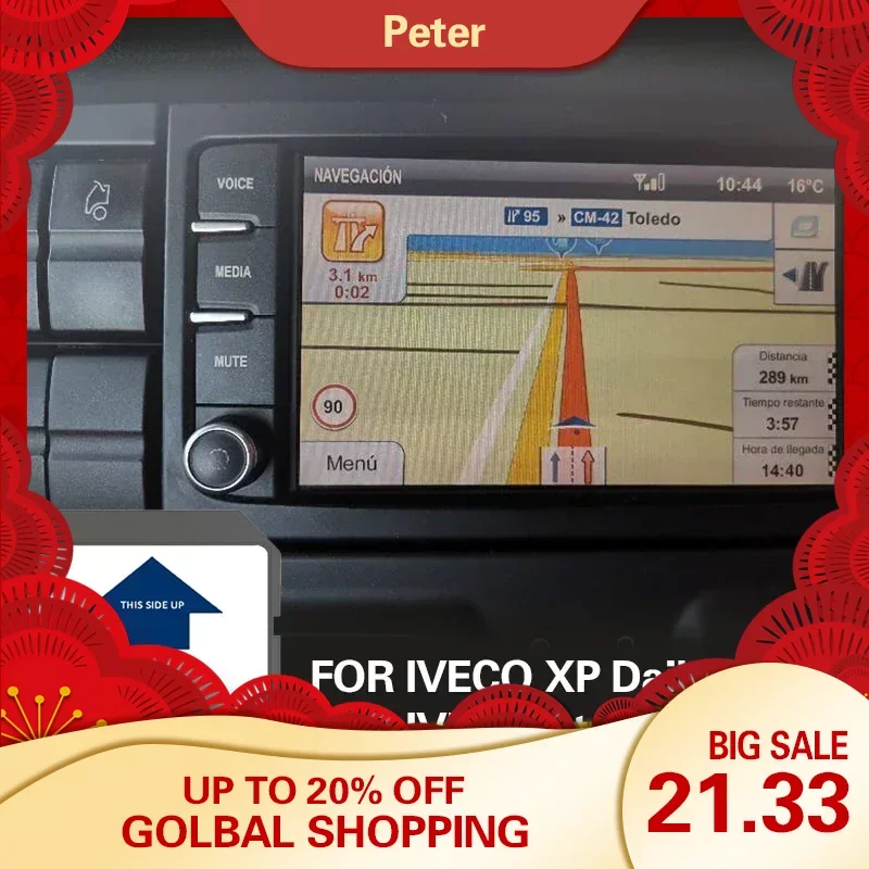 Europe Navigation Sd Map Software Gps Sat Nav Card 2022 Per Iveco Stralis Hi-Way Car