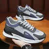 Men's Comfortable Casual Sport Shoes Leather Upper Breathable Mesh Lining Rubber Sole Anti-Slip Waterproof Fall Winter Running S